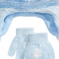 Conjunto de 2 peças de chapéu e luvas Elsa Heidi Frozen Big Girl, azul, tamanho único