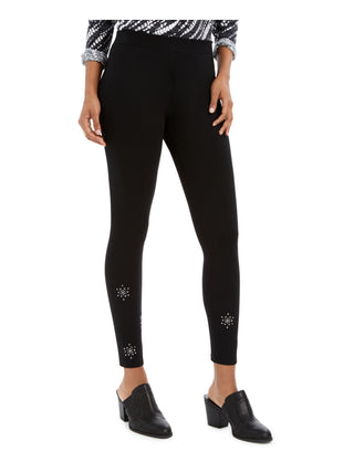 Style & Co Women's Snowflake Stud Leggings Black X-Small