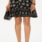 Vestido feminino com estampa floral e cruzado, preto, tamanho pequeno XL