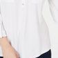 Blusa popover feminina estilo &amp; co com aba enrolada, branca, tamanho pequeno GG