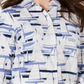 Camisa utilitária feminina Charter Club Petite Linen Sailboat com estampa branca brilhante, tamanho Petit M