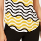 Camiseta feminina estampada Alfani Wave City Yellow tamanho P