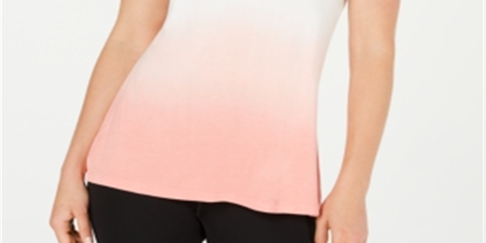 Camiseta regata fitness feminina Ideology Dip Dye rosa tamanho G