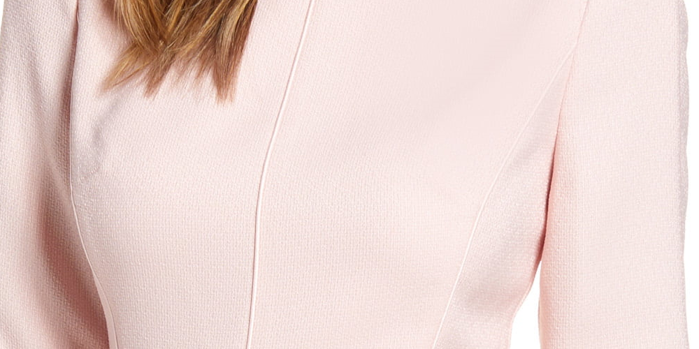 Vestido tubinho com manga comprida e pulseira Anne Klein feminino, rosa, tamanho 0