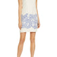 Vestido feminino Vince Camuto com manga curta e jacquard, azul, tamanho 6