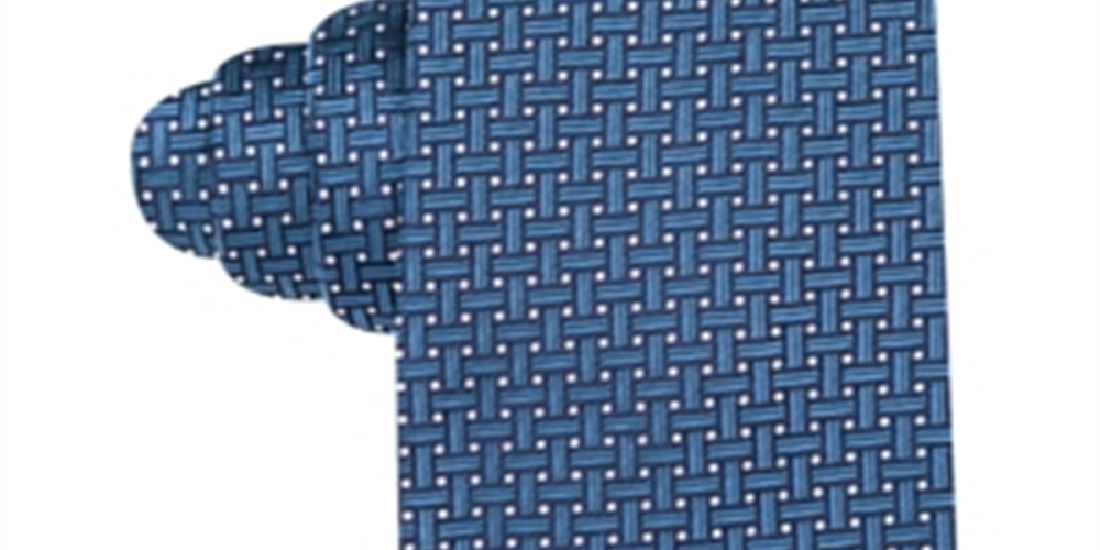 Gravata masculina estampada em seda Positano Tasso Elba, azul, tamanho único