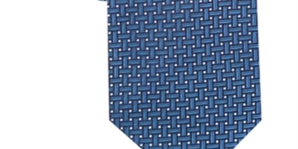 Gravata masculina estampada em seda Positano Tasso Elba, azul, tamanho único