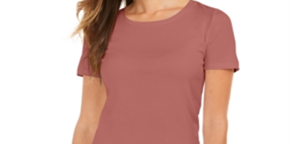 Camiseta feminina com decote redondo Style &amp; Co, laranja, tamanho GG