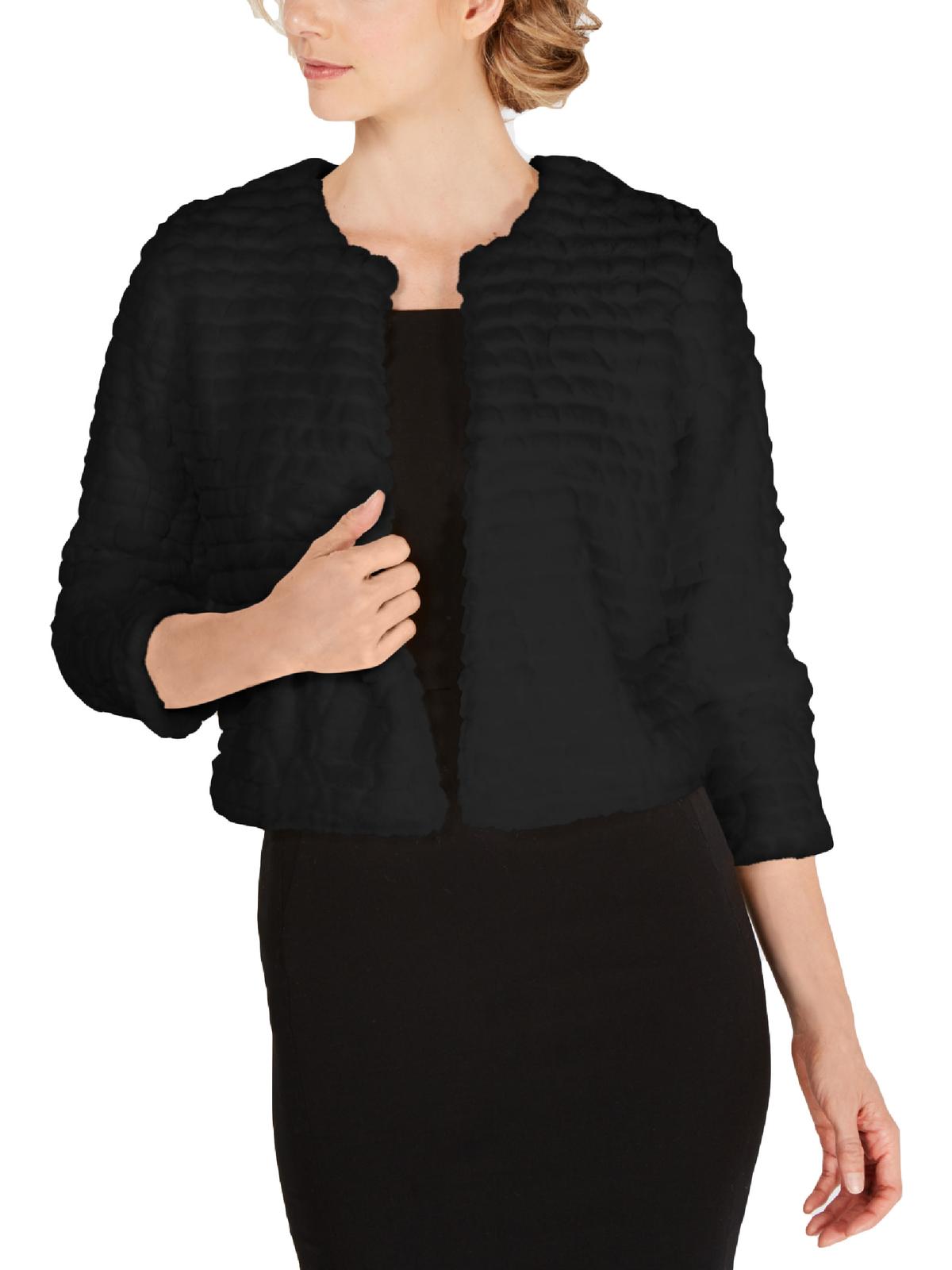 Calvin Klein Casaco Feminino Pele Sintética Preto Tamanho Pequeno Médio