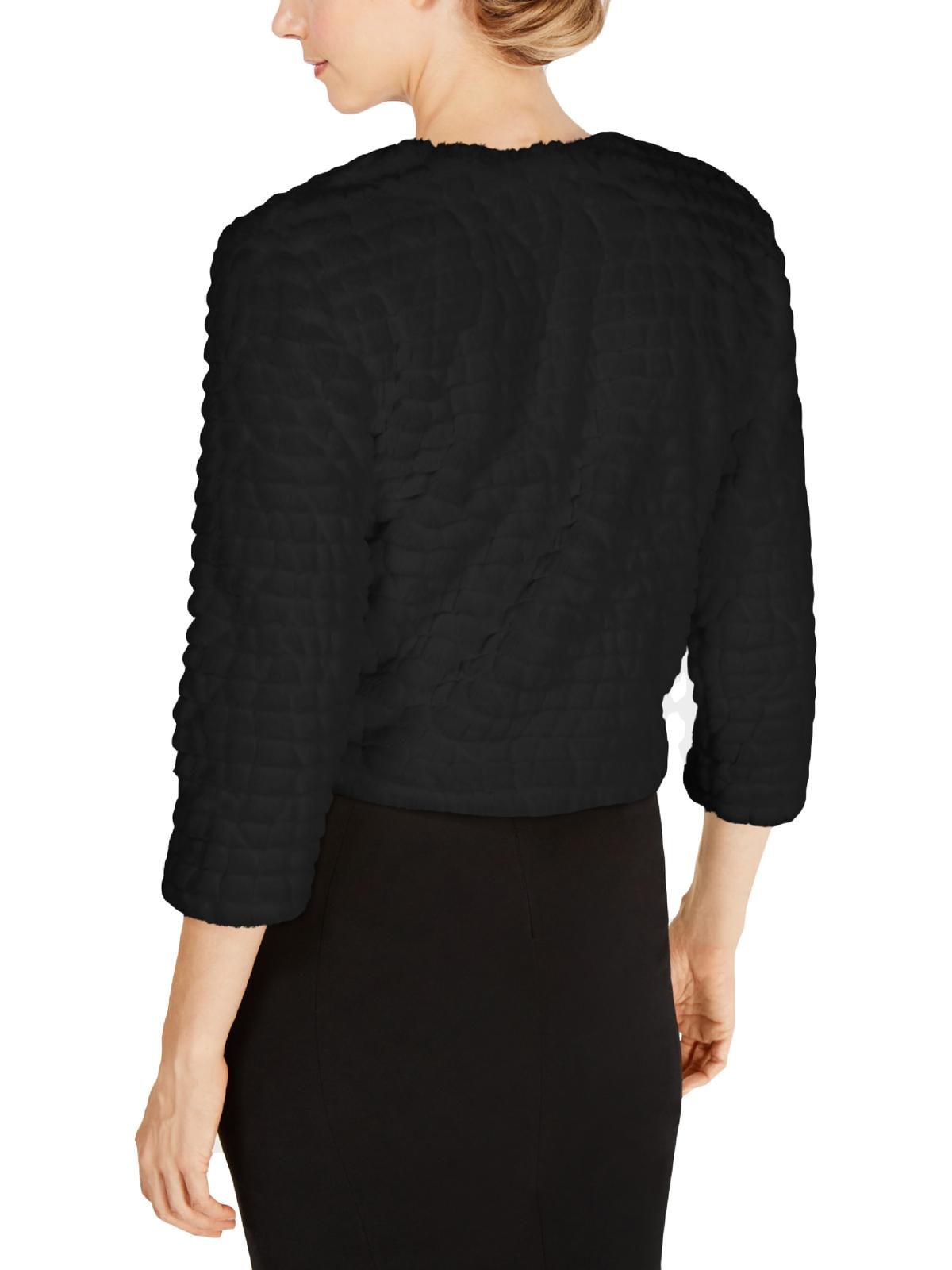 Calvin Klein Casaco Feminino Pele Sintética Preto Tamanho Pequeno Médio