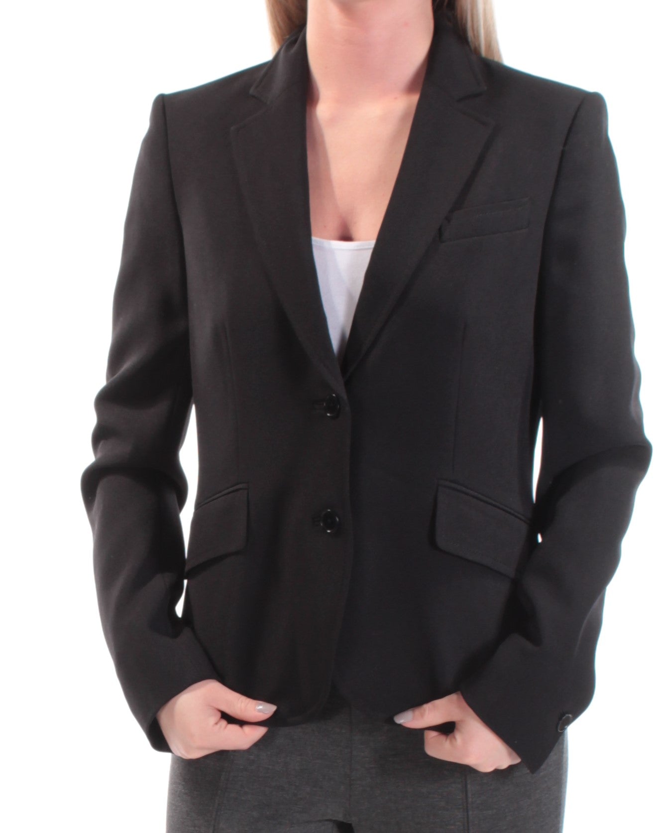 Conjunto de calça e saia feminino Anne Klein Executive Collection, 3 peças, preto, tamanho 2