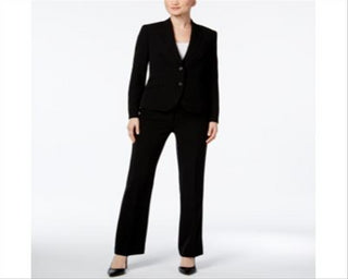 Conjunto de calça e saia feminino Anne Klein Executive Collection, 3 peças, preto, tamanho 2