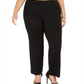Calça de compressão plus size feminina Kasper, preta, tamanho 14w