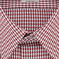 Camisa social masculina VAN HEUSEN com gola xadrez e ajuste clássico, elástica, vermelha, tamanho 14,5 x 32-33