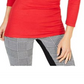 INC Camiseta feminina lisa com manga 3/4 e decote em V, vermelha, tamanho pequeno G