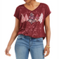 Blusa feminina com estampa de árvore Style &amp; Co, tamanho vinho, pequena, P