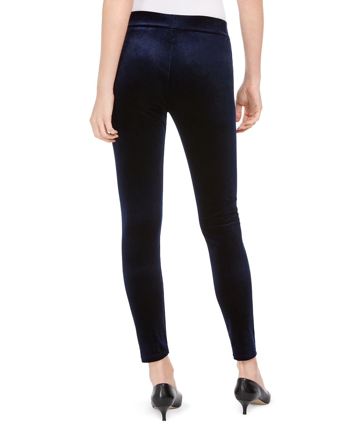 Leggings de veludo femininas JM Collection, pretas, tamanho pequeno P