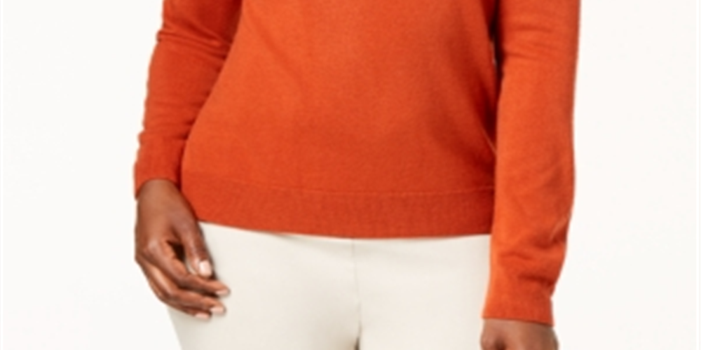 Karen Scott Suéter Feminino com Zíper nas Costas e Gola Redonda Tamanho 2XL