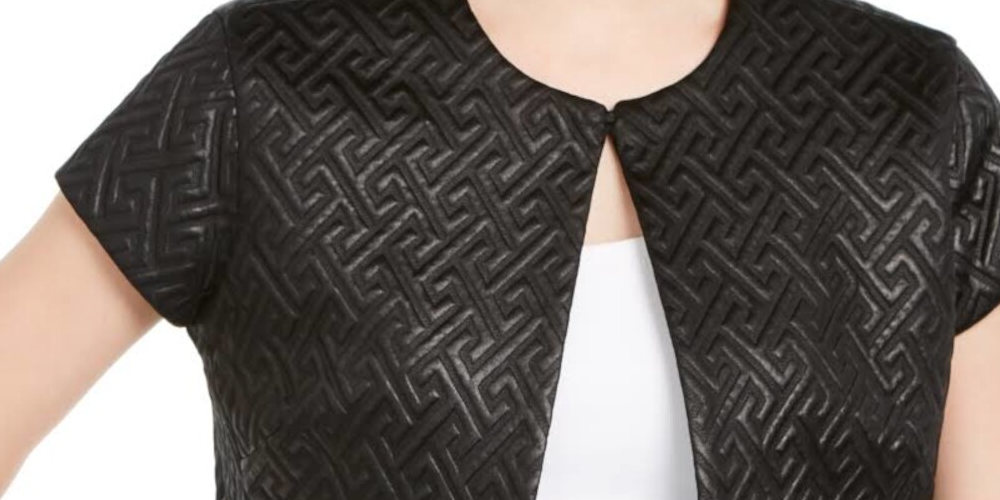 Blazer feminino acolchoado Maze da Natori, preto, pequeno