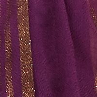 Eileen Fisher Cachecol feminino retangular metálico de lã mista, roxo, tamanho único