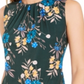 Blusa Calvin Klein Feminina Estampa Floral Gola Plissada Verde Tamanho GG