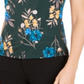 Blusa Calvin Klein Feminina Estampa Floral Gola Plissada Verde Tamanho GG