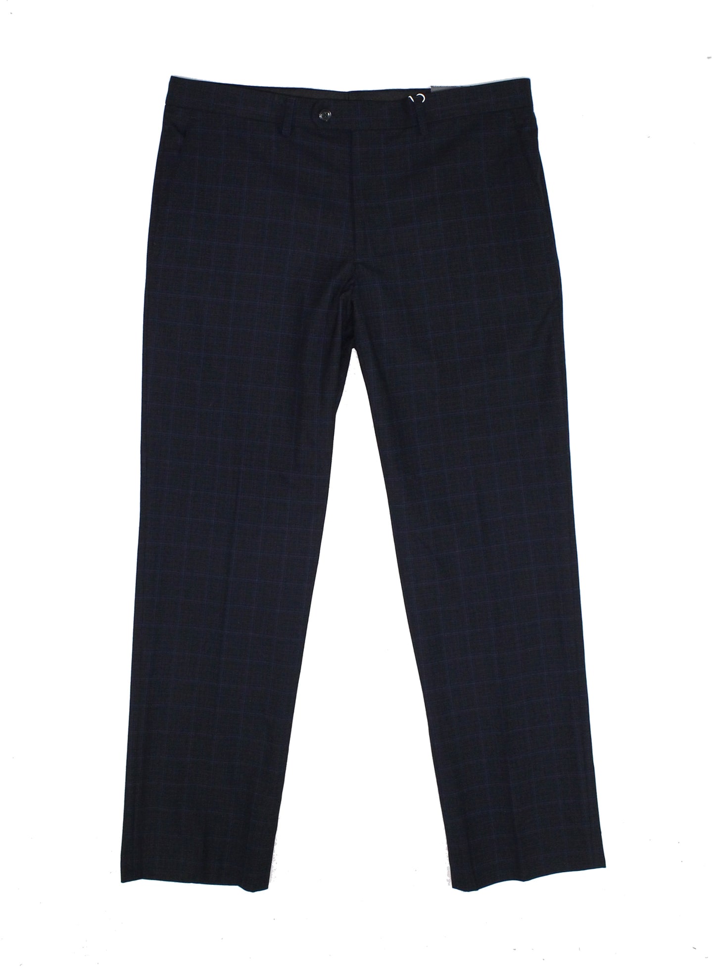 Calça social masculina Vince Camuto com estampa elástica, preta, tamanho 40x30