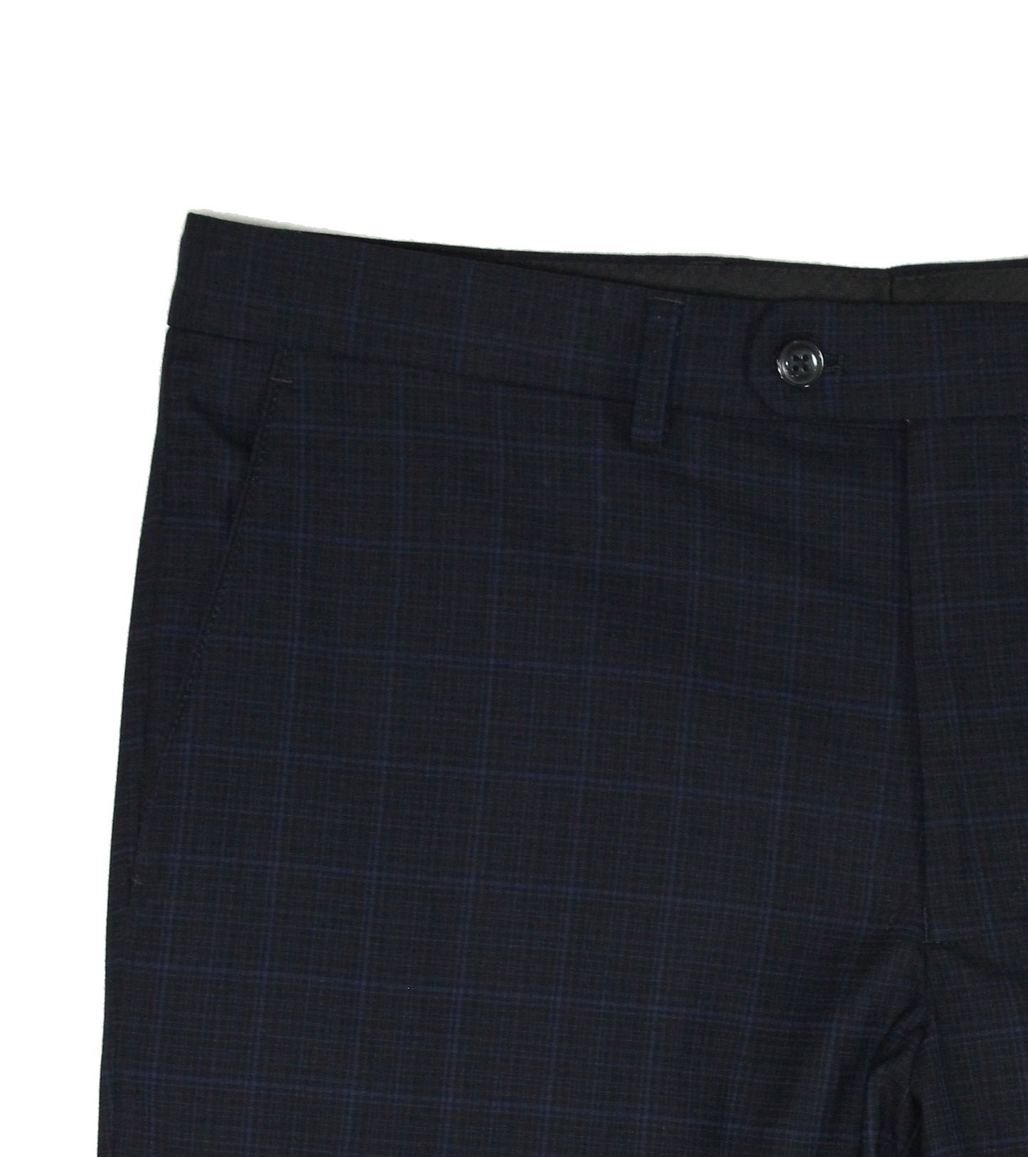 Calça social masculina Vince Camuto com estampa elástica, preta, tamanho 40x30