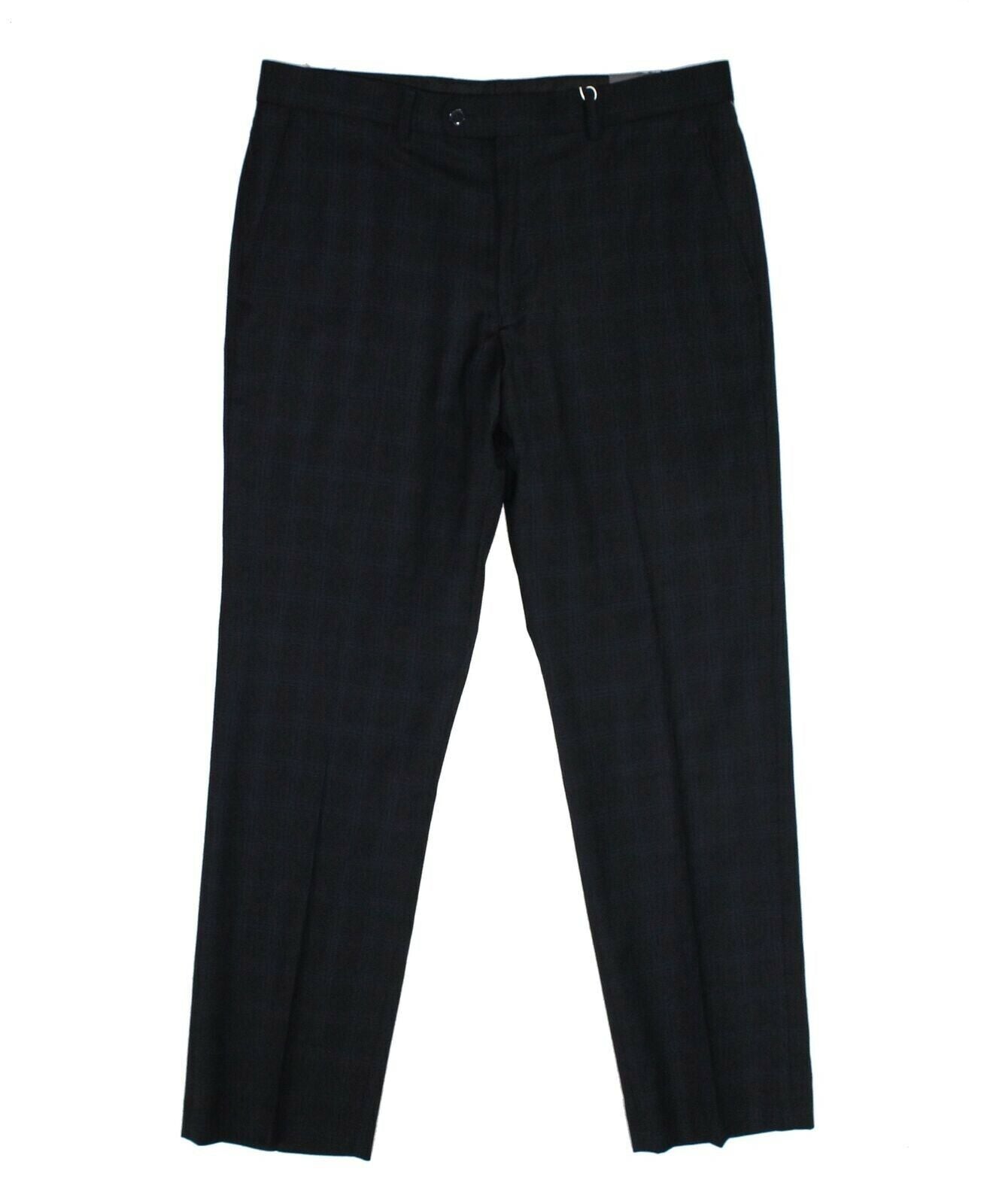 Calça social masculina Vince Camuto com estampa elástica, preta, tamanho 40x30