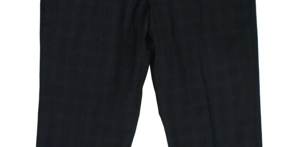 Calça social masculina Vince Camuto com estampa elástica, preta, tamanho 40x30