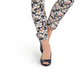 Calça jeans skinny Bristol estampada floral Petite Club Charter, preta, tamanho 2P