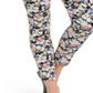 Calça jeans skinny Bristol estampada floral Petite Club Charter, preta, tamanho 2P