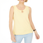 Karen Scott Regata Feminina Keyhole Hardware Amarela Tamanho P