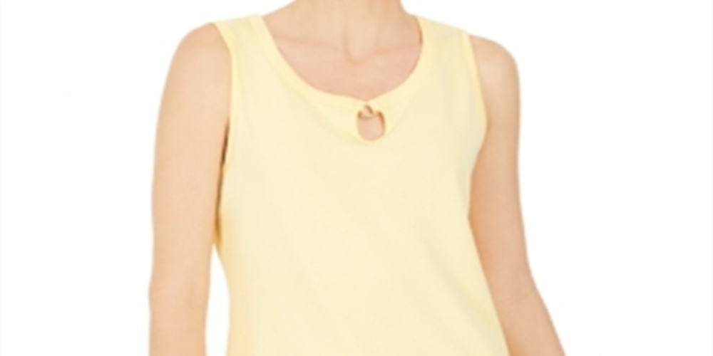 Karen Scott Regata Feminina Keyhole Hardware Amarela Tamanho P