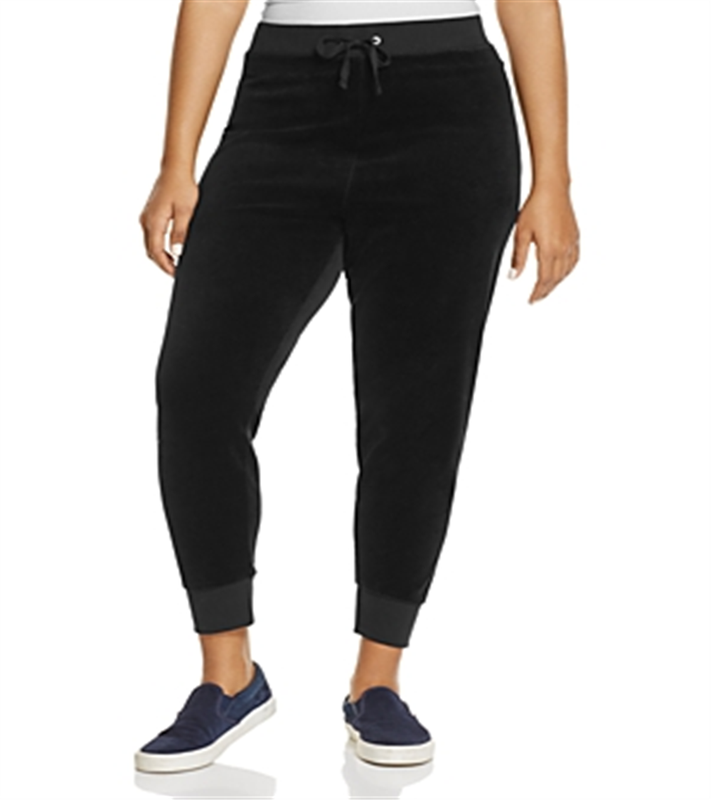 Calça de corrida Juicy Couture Plus Zuma Velour Athleisure feminina, azul marinho, tamanho GG