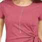 Top feminino com amarração lateral estilo &amp; co, rosa, tamanho GG