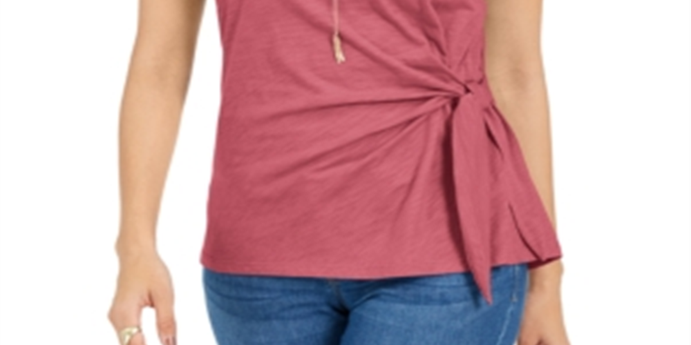 Top feminino com amarração lateral estilo &amp; co, rosa, tamanho GG