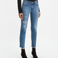 Calça jeans Levi's New Boyfriend Unrolled Feminina, Hawaii Oasis, Tamanho 31