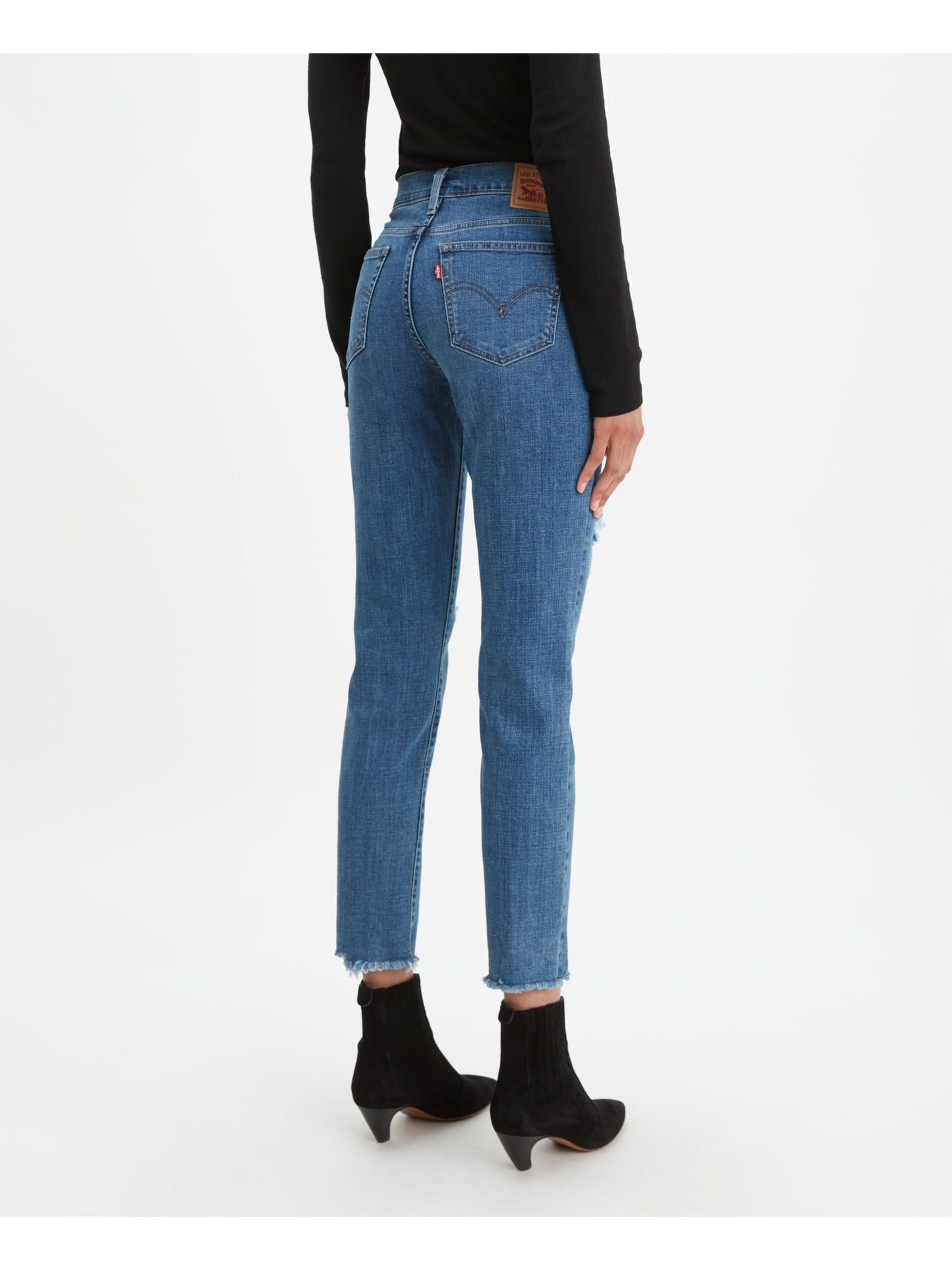 Calça jeans Levi's New Boyfriend Unrolled Feminina, Hawaii Oasis, Tamanho 31