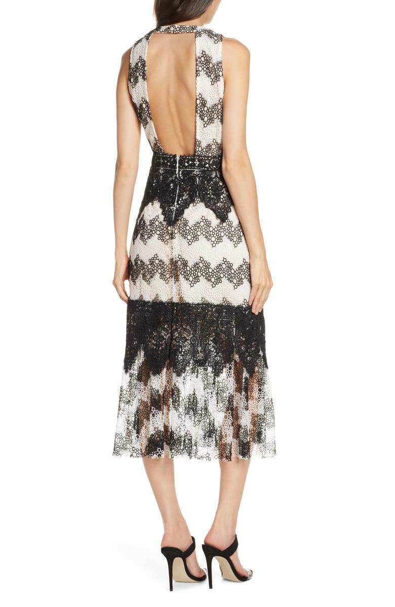 Vestido midi de renda bolha Montana da Foxiedox feminino, preto, tamanho grande