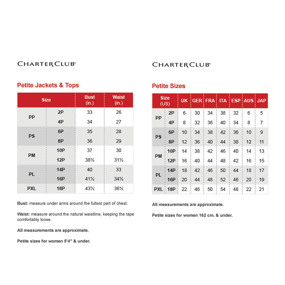 Blusa feminina listrada com manga amarrada Charter Club, branca, tamanho pequeno P/M