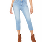 Calça jeans cropped feminina estilo &amp; co, azul, tamanho 6