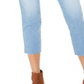 Calça jeans cropped feminina estilo &amp; co, azul, tamanho 6