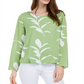Blusa feminina Alfani com estampa de balão e bainha verde, tamanho pequeno G