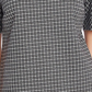 Blusa feminina Vince Camuto com decote em V e manga curta espinha de peixe, cinza, tamanho GG