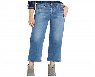Levi's Women's Ribcage Straight Ankle Jeans, Charleston rain, Size 31