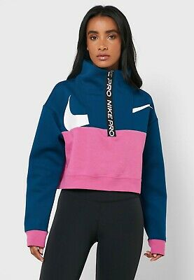 Pulôver Nike Pro Dry Feminino Azul Tamanho Grande