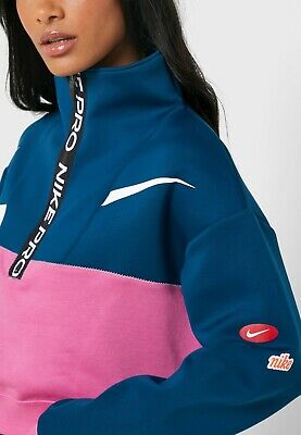 Pulôver Nike Pro Dry Feminino Azul Tamanho Grande