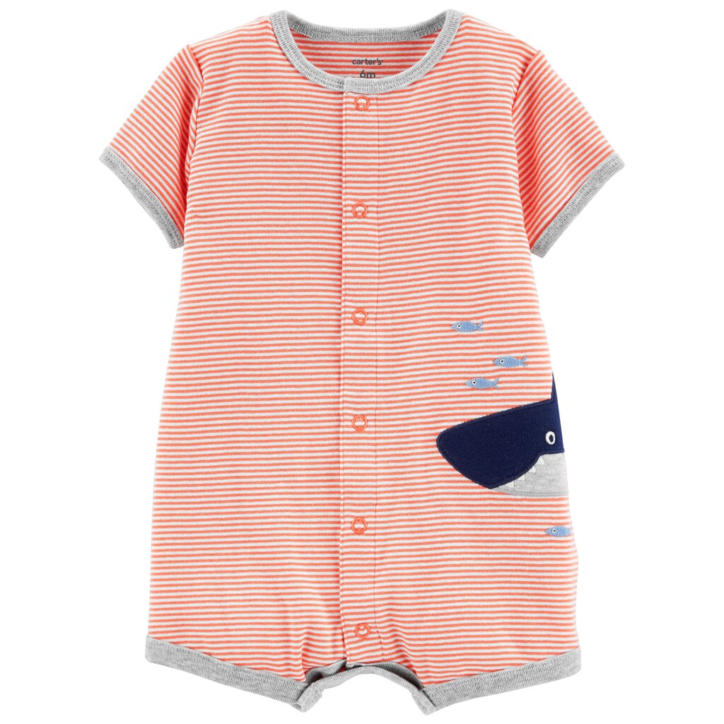 Carter's Baby Creeper - Bebê Menino Laranja Tamanho Recém-nascido