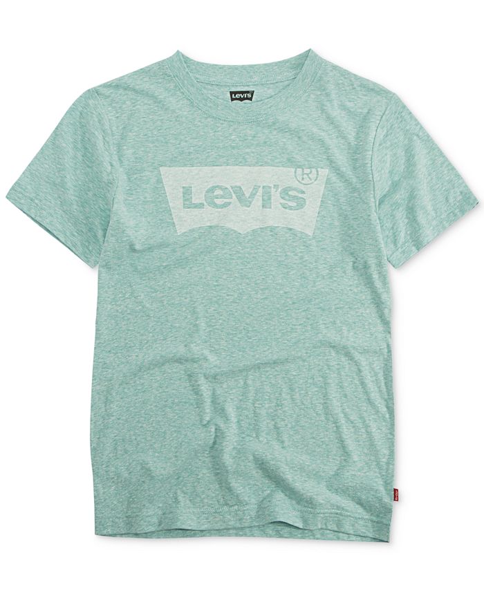 Camiseta Levi's Big Boys' Classic Batwing, fio azul-nilo, tamanho G
